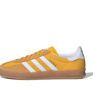 Adidas Gazelle Mustard and White Sneakers